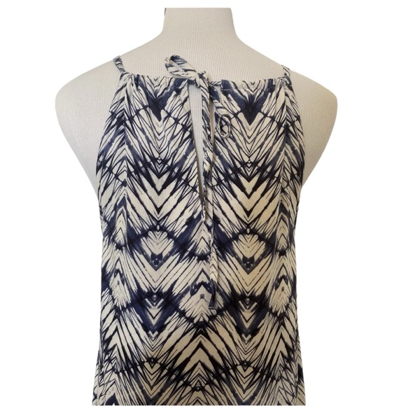 GARNET HILL Navy & Cream Halter Tie Midi Dress - Size 8 NWOT - Picture 6 of 10